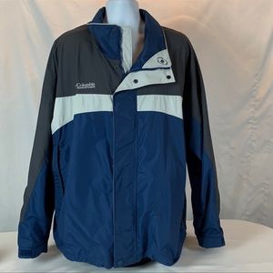 Columbia Sportswear Mens Size XXL Blue Gray Full Front Zip Ski Jacket